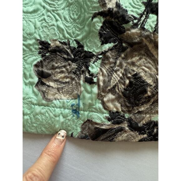 Topshop Women's 6 Retro Formal Jacquard Floral Bow Mini Dress Party Homecoming - Picture 12 of 13